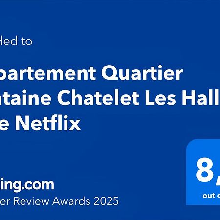 Appartement Quartier Fontaine Chatelet Les Halles Free Netflix Paris Exteriör bild